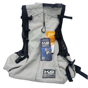 K9 Sport Sack Dog Carrier Backpack in Gray with Black Accents